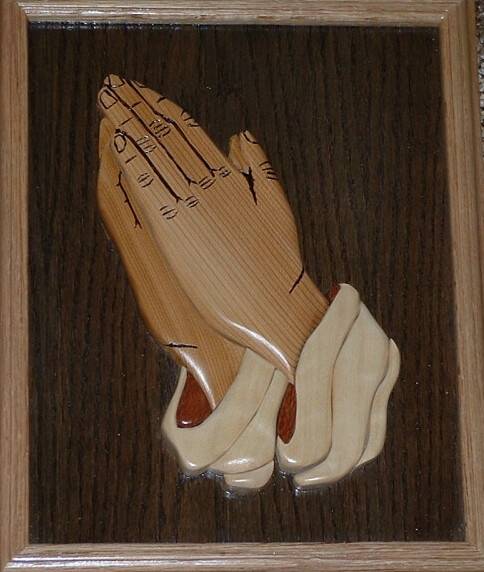 Praying Hands Intarsia