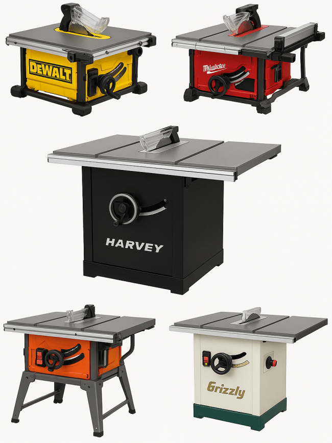Types of table saws